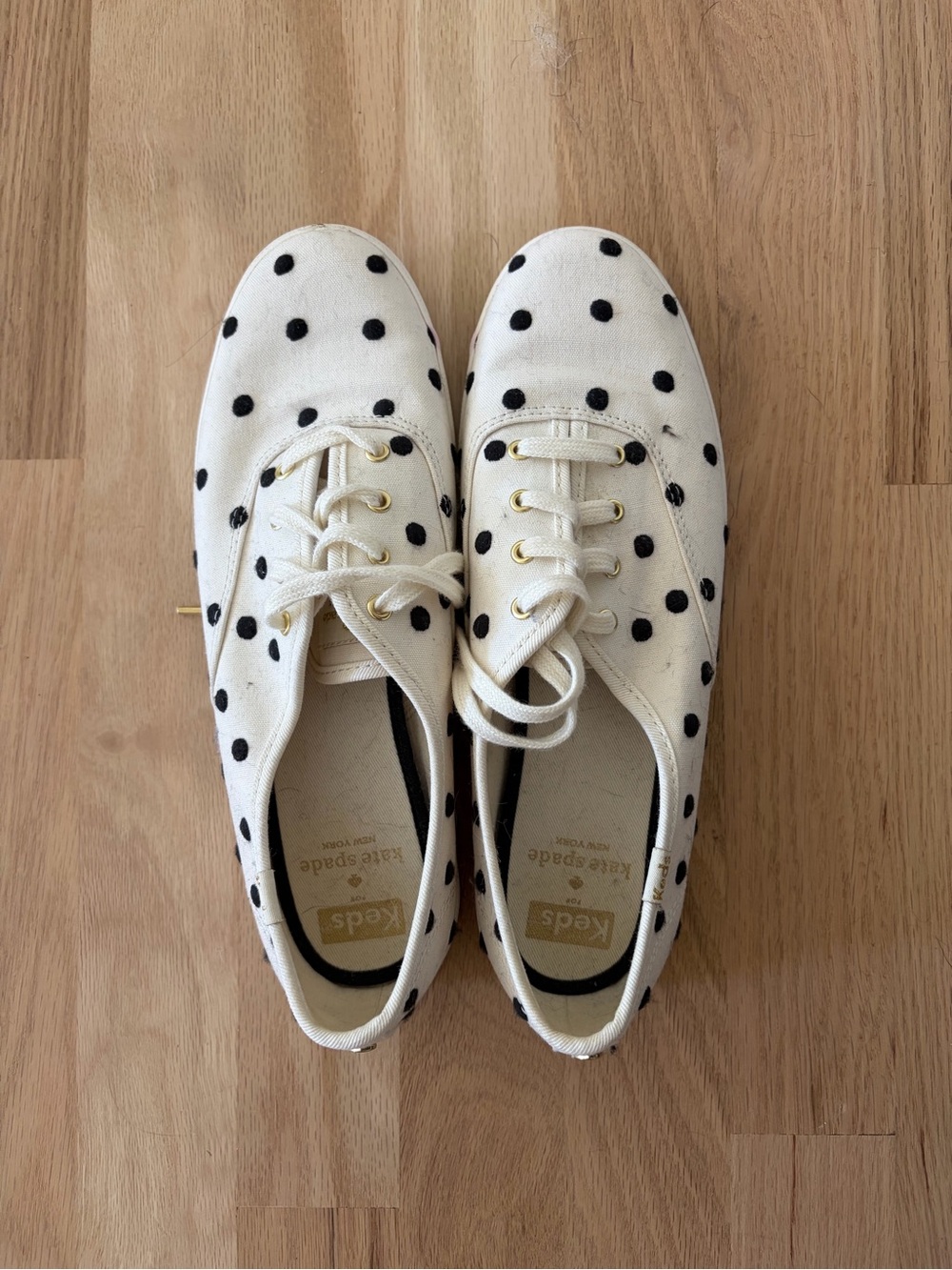 kate spade x Keds Polka Dot Canvas Sneakers, size 8